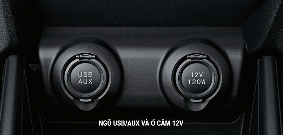 Ngõ USB/AUX và ổ cắm 12V Suzuki New Swift